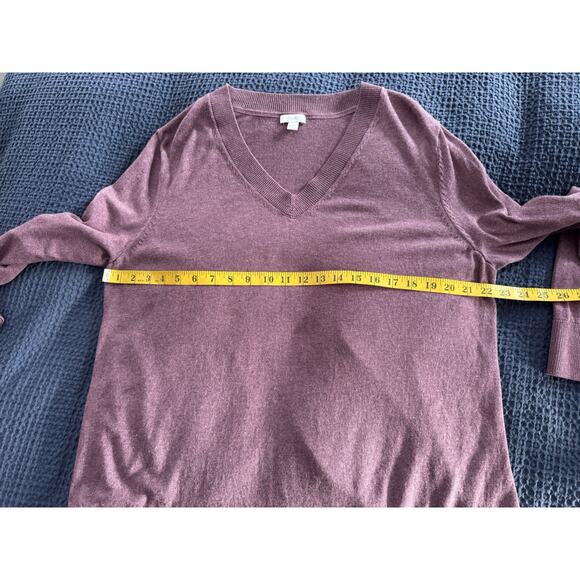 J. Jill NWOT V-Neck Pullover Sweater Purple Long Sleeve XL - Picture 6 of 7
